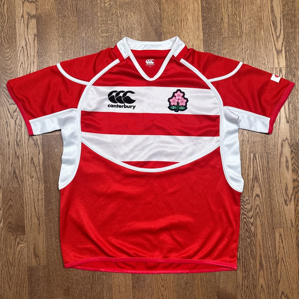 Canterbury Japan National Rugby Union Team 2011 Red Jersey Mens Medium